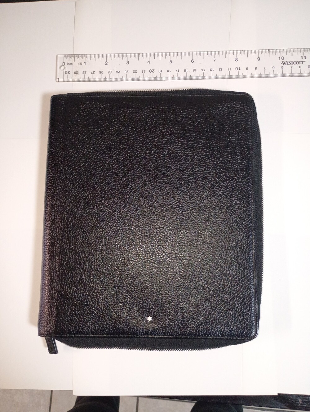 Montblanc Black Leather Zipped Portfolio for Ipad